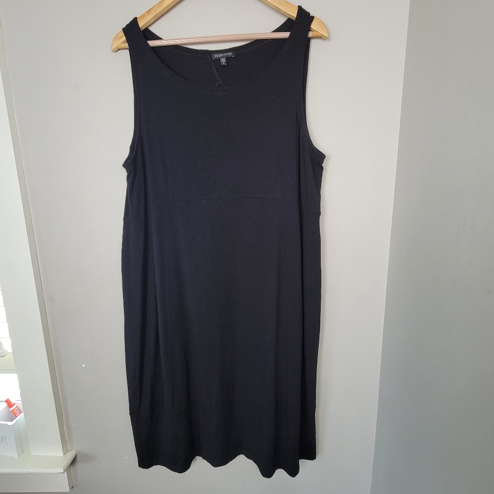 Eileen Fisher Oval Sleeveless Back Cut Out Midi XL